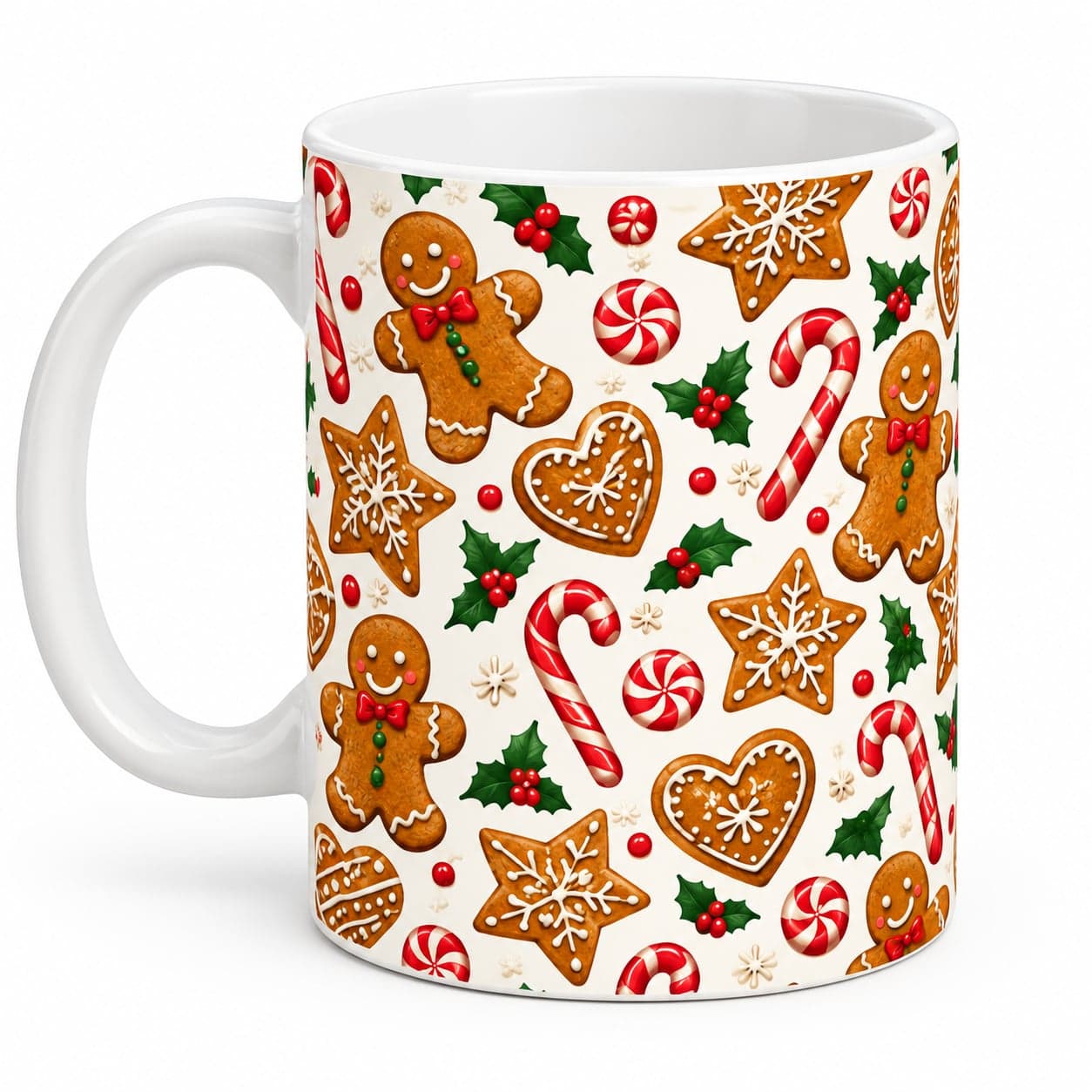 Gingerbread Cookies Christmas Mug 11oz – Holiday Baking Coffee Cup – image 2