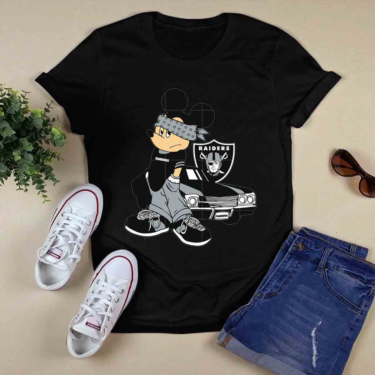 Las Vegas Raiders Gangster Mickey Mouse Shirt